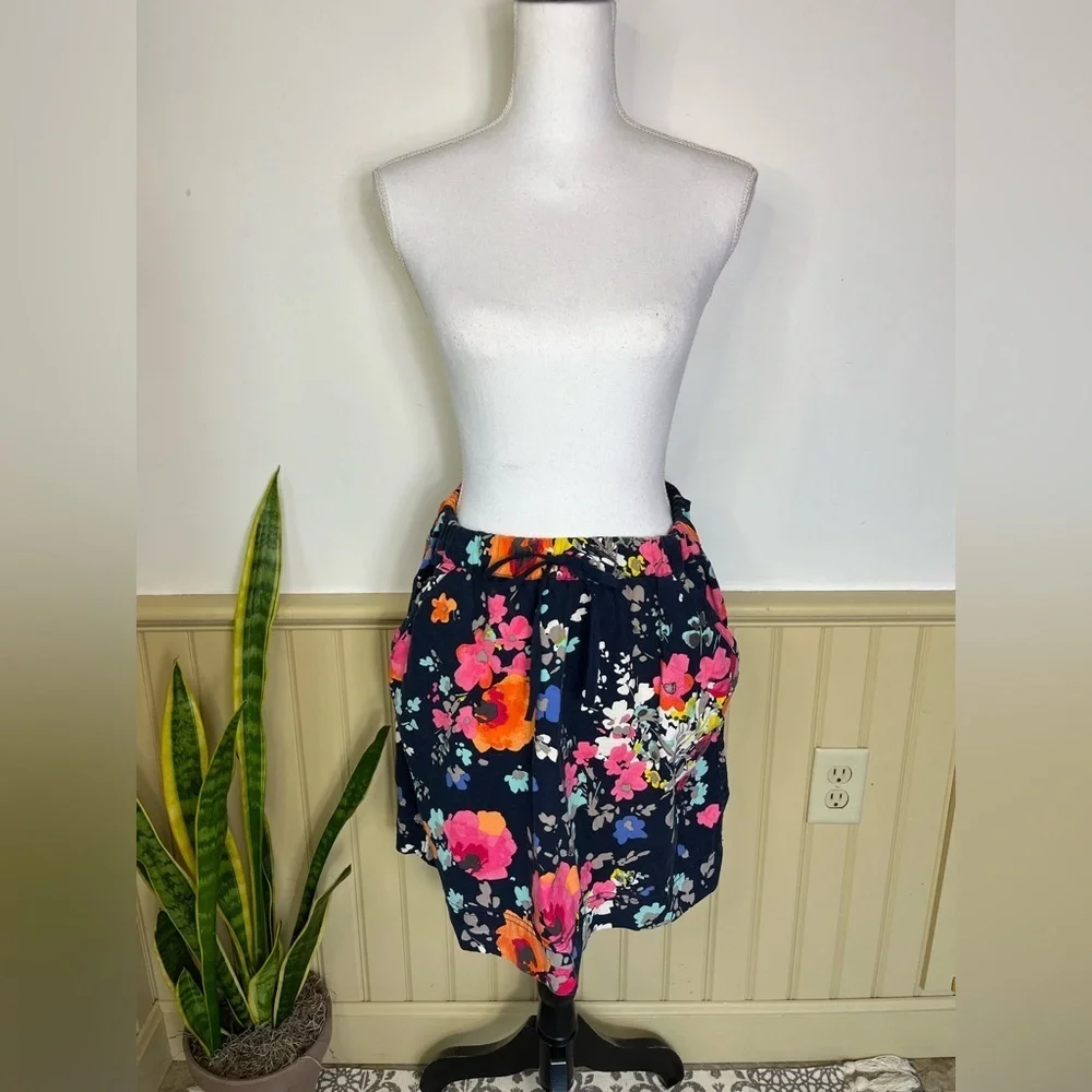 Merona Floral Cotton Skirt M | Bold Bright Y2K with Pockets